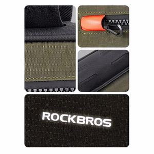 Rockbros 30120079001 velosipēda rāmja soma 1.7 l - zaļa un melna