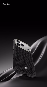 Чехол Benks Magnetic Armor Pro Grid Kevlar металлическая рамка 600D (Y070) для iPhone 17 Pro Max чёрный