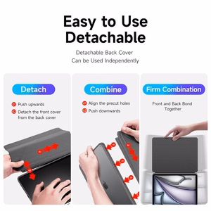 DUX DUCIS planšetdatora apvalks MAGI (m) ar zīmuli uzglabāšanas vietu iPad Air 13 (2024) - melns (m)