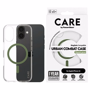 CARE by PanzerGlass Flagmanis viedtālruņa apvalks iPhone 16 6.1" zaļš/zaļš Magnētiskais 1369