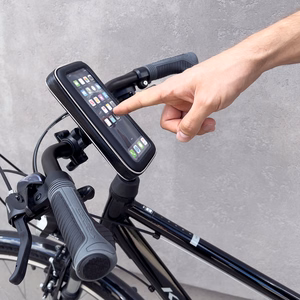 Wozinsky telefona turētājs velosipēdam, motociklam un skrejriteņiem - melns