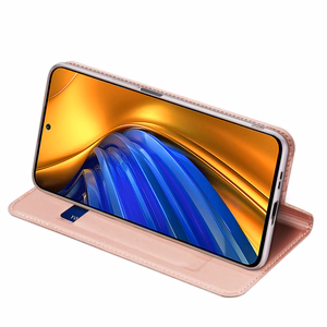 Dux Ducis Skin Pro atverams viedtālruņa apvalks Xiaomi Poco F4 5G rozā
