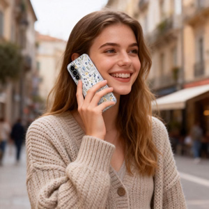 Tech-Protect FlexAir vacins Samsung Galaxy A27, caurspidigs ar ziedu rakstu