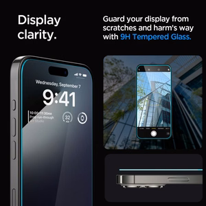 Spigen Glas.tR EZ Fit tempered glass for iPhone 15 Pro Max - 2 pcs.