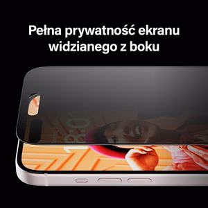 PanzerGlass Īpaši plats privātuma rūdītais stikls ar pozicionieri iPhone 15 Pro