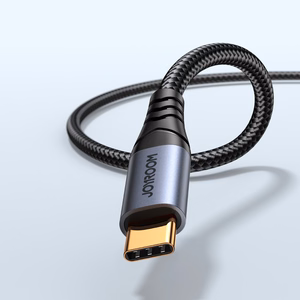 Joyroom Audio Transfer Series SY-A07 mini ligzdas 3.5 mm / USB-C kabelis 1.2 m - melns
