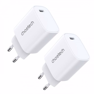 Lādētājs Choetech Q5004 balts (USB-C / 20W) (2 gab.)