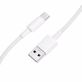 USB kabelis Borofone BX117 no USB-A uz USB-C 1,0 m, balts