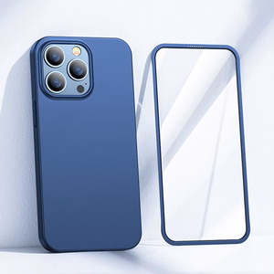 Joyroom 360 Full Чехол передняя и задняя крышка для iPhone 13 Pro + закалённое стекло синий (JR-BP935 blue)