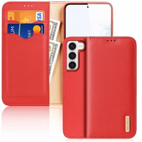 Dux Ducis Hivo viedtālruņa apvalks Samsung Galaxy S23+ atverams apvalks ar maku un RFID aizsardzību sarkans