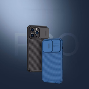 Nillkin CamShield Pro Case iPhone 14 Pro Max бронированный чехол с защитой камеры синий