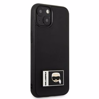 Viedtālruņa apvalks Karl Lagerfeld KLHCP13S3DKPK iPhone 13 mini 5,4\" melns / melns ciets apvalks Ikonik Patch