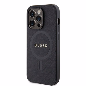 Guess GUHMP15XPSAHMCK iPhone 15 Pro Max 6.7" black/black hardcase Saffiano MagSafe