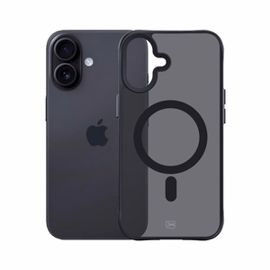Чехол 3mk Smoke MagCase для iPhone 17 - чёрный полупрозрачный