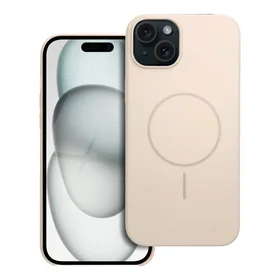 Spīdīgs magnētiskais viedtālruņa apvalks saderīgs ar MagSafe, paredzēts IPHONE 15 PLUS, balts