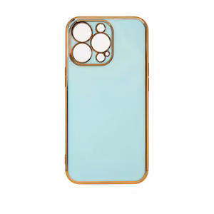 Lighting Color Case for Xiaomi Redmi Note 11 gel cover with gold frame mint