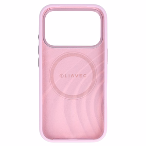 Liavec Silky vāciņš ar metāla kameras ietvaru, paredzēts iPhone 18 Pro Max/17 Pro Max, rozā