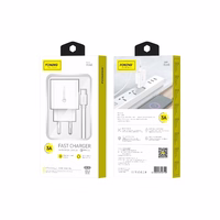FONENG tīkla lādētājs EU46 18W 1xUSB QC3.0 + kabelis Micro USB balts