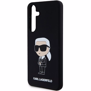 Karl Lagerfeld silikona Ikonik viedtālruņa apvalks Samsung Galaxy S24 - melns