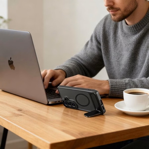 Tech-Protect MagRack MagSafe maciņš priekš Samsung Galaxy S26 matēts melns