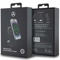 Mercedes Silver Stars MagSafe salokāms 2in1 15 W induktīvais lādētājs - melns