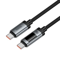 Kabelis (m) - ar digitālo indikatoru USB A uz USB C Hoco PD 6A 100W 1,2 m U148 melns (m)