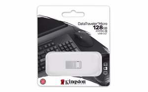 Kingston DataTraveler 128GB Micro 200MB/s metāla USB 3.2 Gen 1 zibatmiņa