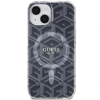 Guess IML GCube Magnētiskais apvalks iPhone 15 Plus / 14 Plus - melns