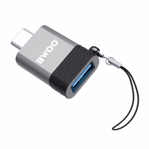 BWOO adapteris USB - USB-C pelēks OTG BZ-35