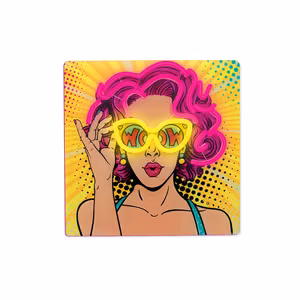 Neon ART LED POWER WOMAN yellow-purple FLA02 Forever Light
