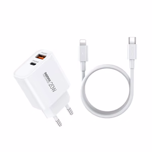 Remax RP-U120 Charger 20W USB-C/USB-A + USB-C to Lightning cable 1.0m white