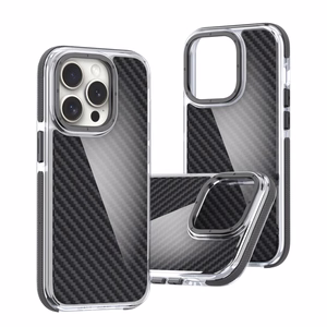 Acrylic Carbon maciņš for iPhone 16e / 17e melns