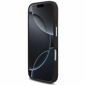 Guess Grained Big 4G Classic Logo viedtālruņa apvalks iPhone 17 Pro - melns