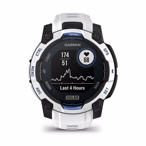Garmin Instinct 3 Solar pulkstenis, 45 mm, balts