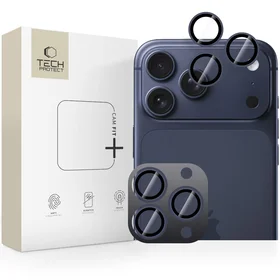 Tech-Protect Camring Fit+ kameras vāciņš, paredzēts iPhone 14 Pro / Max / 15 Pro / Max / 16 Pro / Max / 17 Pro / Max – zils