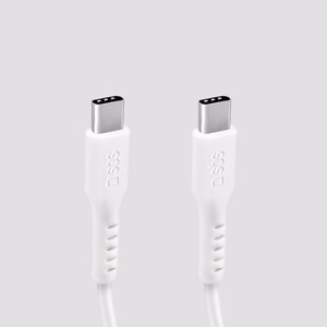 SBS TECABLETCC10W USB-C kabelis - USB-C Power Delivery 25W 1 m - balts