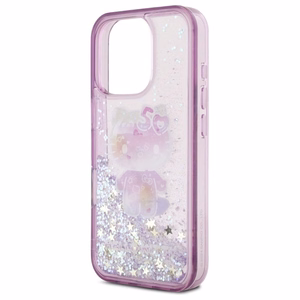 Hello Kitty Liquid Glitter 50. gadadienas ballītes viedtālruņa apvalks iPhone 16 Pro Max - violets