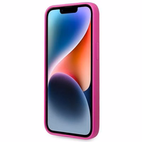 Guess GUHCP14SSLSMF iPhone 14 6.1 "fuksijas cietais apvalks Silikona Vintage Gold Logo