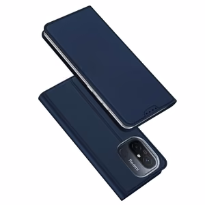 Dux Ducis Skin Pro viedtālruņa apvalks Xiaomi Redmi 11A / Poco C55 / Redmi 12C vāks ar atveramu kartes maciņu zils