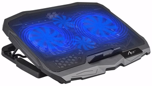Cooling statīvs for laptop ART P4 2 x USB A LED melns