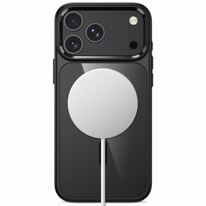 Tech-Protect Magmat MagSafe CC maciņš modelim iPhone 17 Pro / 18 Pro – caurspīdīgs melns