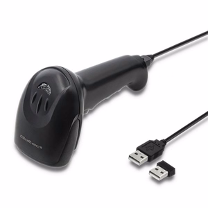 Qoltec 50868 – bezvadu lāzera 1D/2D svītrkodu skeneris, melns