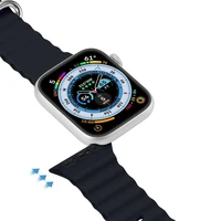 DUX DUCIS siksniņa OCEAN WAVE silikona Apple Watch 42 / 44 / 45 mm grafīta
