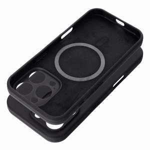 Silikona viedtālruņa apvalks 2mm IPHONE 15 Pro saderīgs ar Magnētisko melns