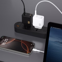 Dudao A28C 45W GaN sienas lādētājs + USB-C kabelis - melns