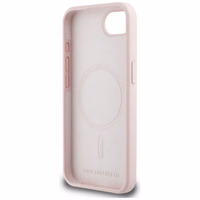 Karl Lagerfeld silikona Karl&Choupette galvu Magnētiskais viedtālruņa apvalks iPhone 16e - rozā