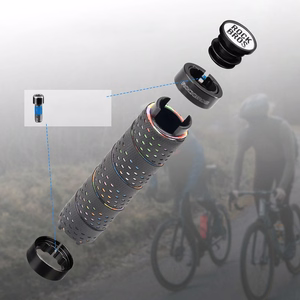 Rockbros GR0112 velosipēda rokturi – melni