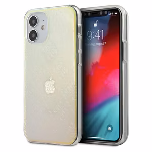 Guess GUHCP12S3D4GIRBL iPhone 12 mini 5.4" varavīksnes/varavīksnes cietais apvalks 4G 3D raksta kolekcija