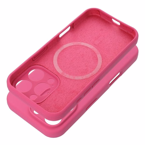 Case for iPhone 16 Silicone 2mm (camera protection) compatible with MagSafe pink