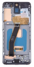 LCD ekrāns Samsung G981F/G980F S20 ar skārienekrānu un rāmi Cosmic Grey OLED (īstais izmērs)